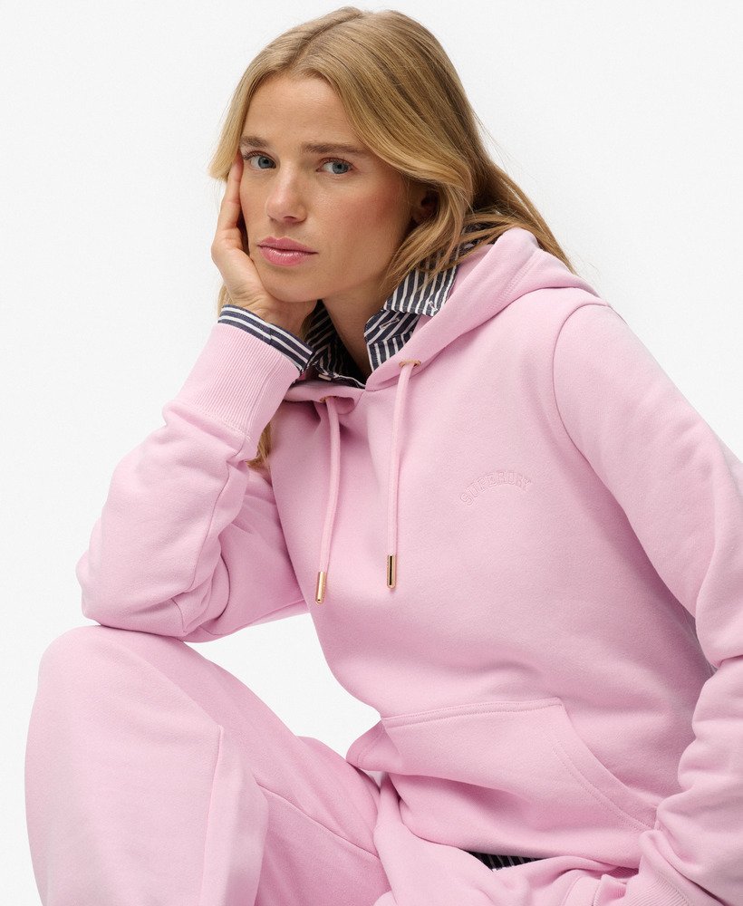 Superdry Ladies Essential Logo Emb Hood Hb-Pink Lady Pink Lady detail view