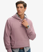 SUPERDRY Micro Logo Hoodie-Dry Elderberry Dry Elderberry front view