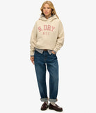 Superdry Ladies Ladies Athletic Essentials Relax Oat Bran Hoodie Oat Bran detail view