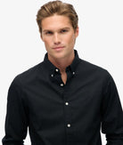 SUPERDRY Essentials Tailored Lite Shirt-Black Black back view