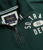 Superdry Ladies Athletic Essentials Applique Half Zip-Enamel Green Enamel Green alternate view