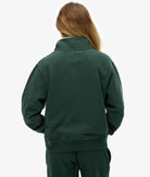 Superdry Ladies Athletic Essentials Applique Half Zip-Enamel Green Enamel Green side view