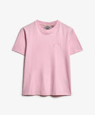 Ladies Essential Logo Emb Tee-Pink Lady-Front View
