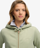 Superdry Ladies Essential Logo Ziphood-Dusty Sage Dusty Sage detail view