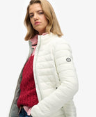 Superdry Ladies Fuji Lite Padded Jacket-Off White Off White back view