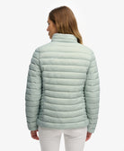 Superdry Ladies Fuji Lite Padded Jacket-Aqua Grey Aqua Grey flat front view