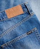 Superdry Ladies Mid Rise Denim Short-Mid Blue MID BLUE alternate view