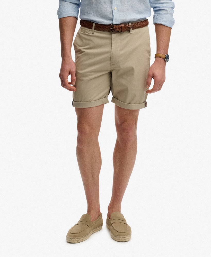 Men's Premium Regular Chino Short-Sandstone Brown-Closer View of the Shorts