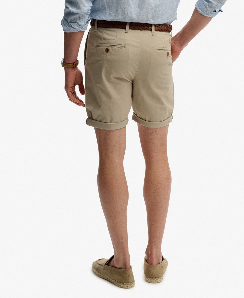 Men's Premium Regular Chino Short-Sandstone Brown-Back View