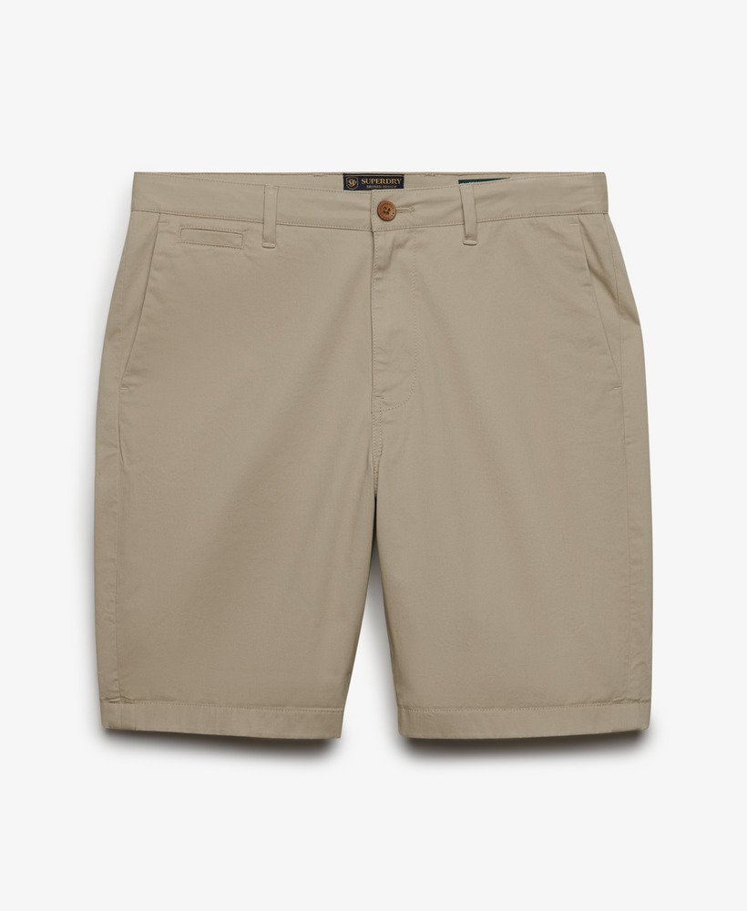 SUPERDRY Premium Regular Chino Short-Sandstone Brown Sandstone Brown side view