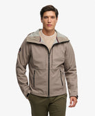 SUPERDRY Hooded Softshell Trekker Jacket-Fort Taupe Fort Taupe side view