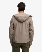SUPERDRY Hooded Softshell Trekker Jacket-Fort Taupe Fort Taupe flat front view