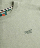 SUPERDRY Essential Logo Emb Tee-Vintage Sage Green Marl Vintage Sage Green Marl flat front view