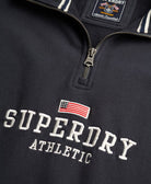Superdry Ladies Ath Ess Graphic Half Zip-Eclipse Navy Eclipse Navy side view
