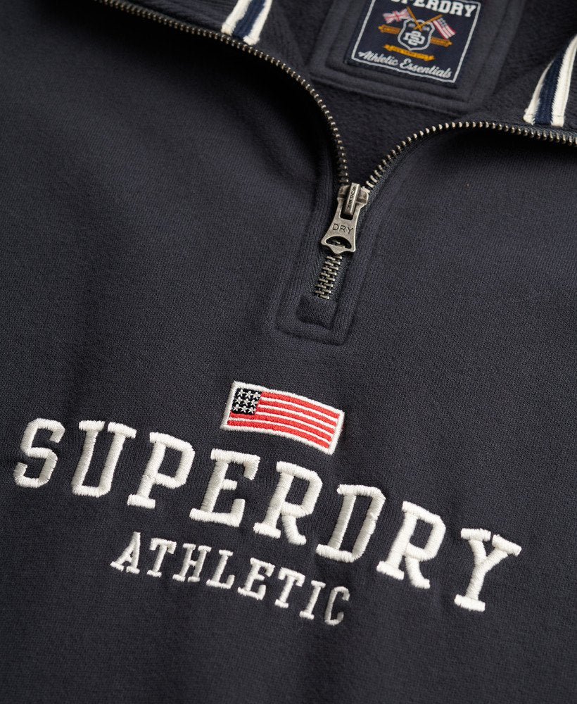 Superdry Ladies Ath Ess Graphic Half Zip-Eclipse Navy Eclipse Navy side view