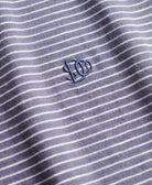 SUPERDRY Classic Essential Stripe Tee-Denim Blue Micro Stripe Denim Blue Micro Stripe flat front view