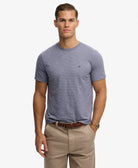 SUPERDRY Classic Essential Stripe Tee-Denim Blue Micro Stripe Denim Blue Micro Stripe front view
