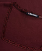 Superdry Ladies Ath Ess Square Neck Tee-Port Red Port Red flat front view