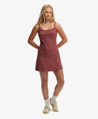 Superdry Ladies Printed Cami Mini Dress-Bordeaux Red Mini Roses Bordeaux Red Mini Roses detail view