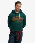 SUPERDRY Superdry Vintage Logo Classic Hoodie – Varsity Green Varsity Green front view