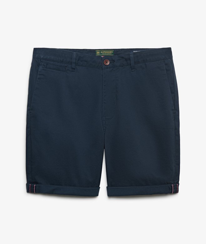 Men's Premium Regular Chino Short-Eclipse Navy-Ghost Front View