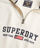 Superdry Ladies Ath Ess Graphic Half Zip-Desert Bone Off White Desert Bone Off White side view