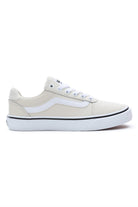 Vans Womens Ward Deluxe Birch Tumble Leather Trainers Birch model front view