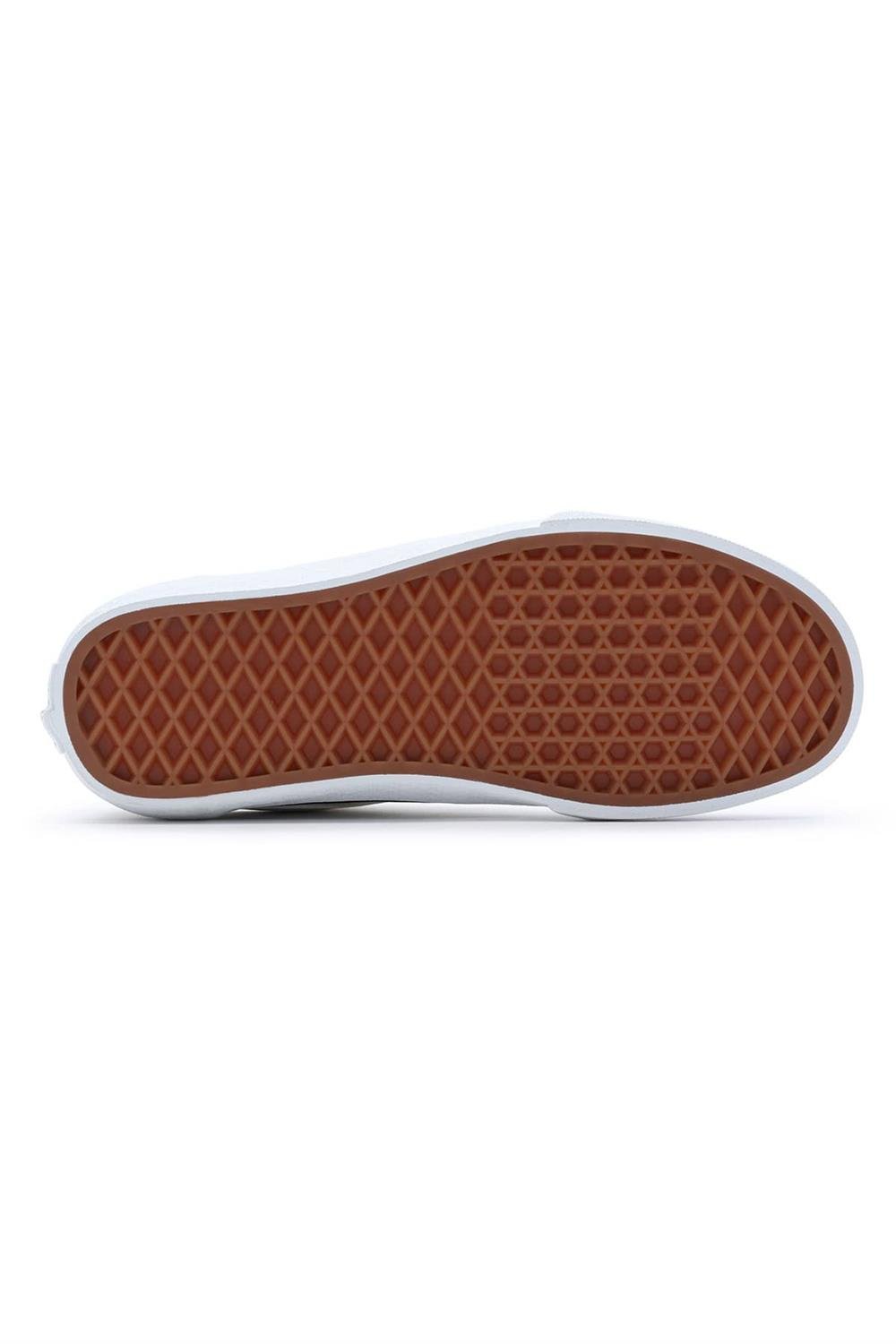 Vans Womens Ward Deluxe Birch Tumble Leather Trainers Birch back view