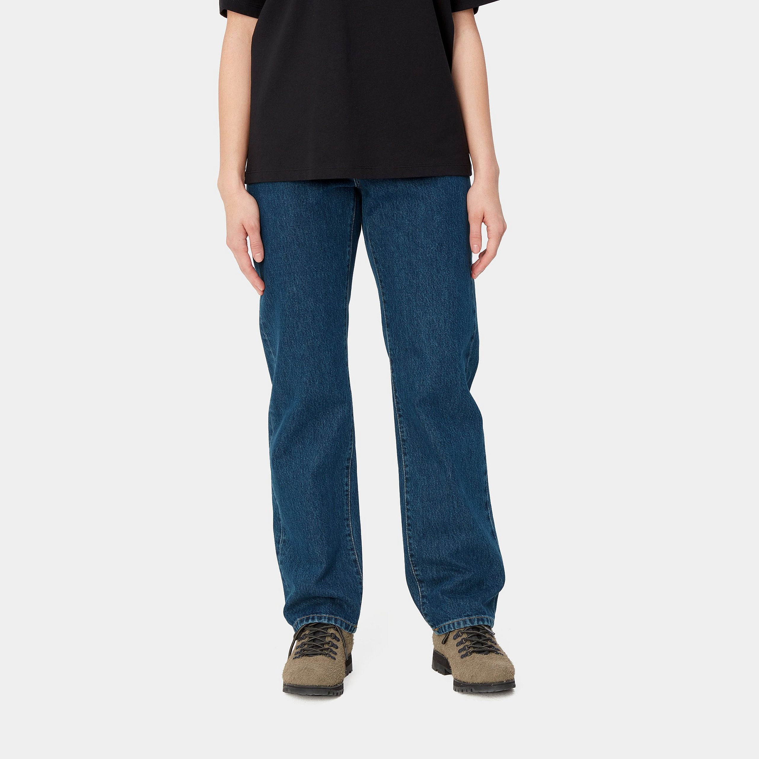 Carhartt WIP W Noxon Pant-Blue Blue front view