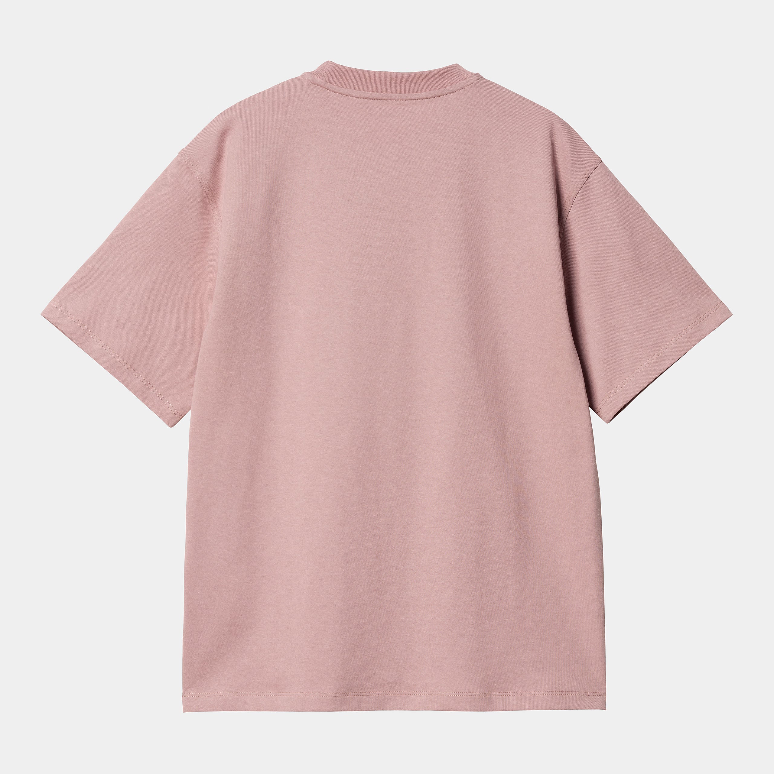 W Short Sleeve American Script T-Shirt-Glassy Pink