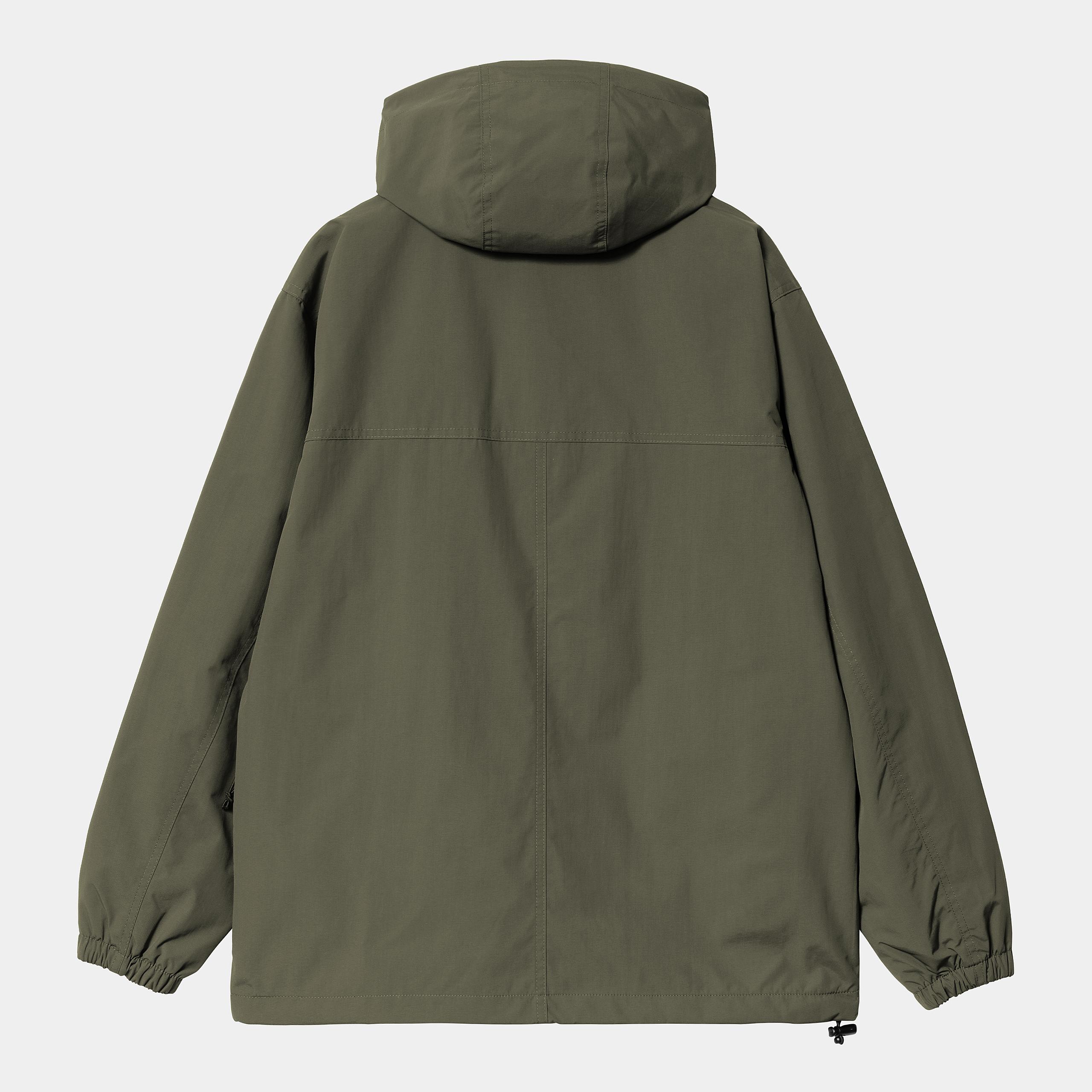 Carhartt WIP Windbreaker Pullover-Turtle / White Turtle / White model front view