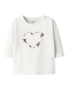 NAME IT Hilsa Long Sleeve Top Cloud Dancer model front view
