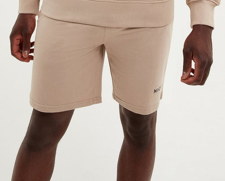 Men's Steel Jog Shorts/Latte Colour-Model Front View