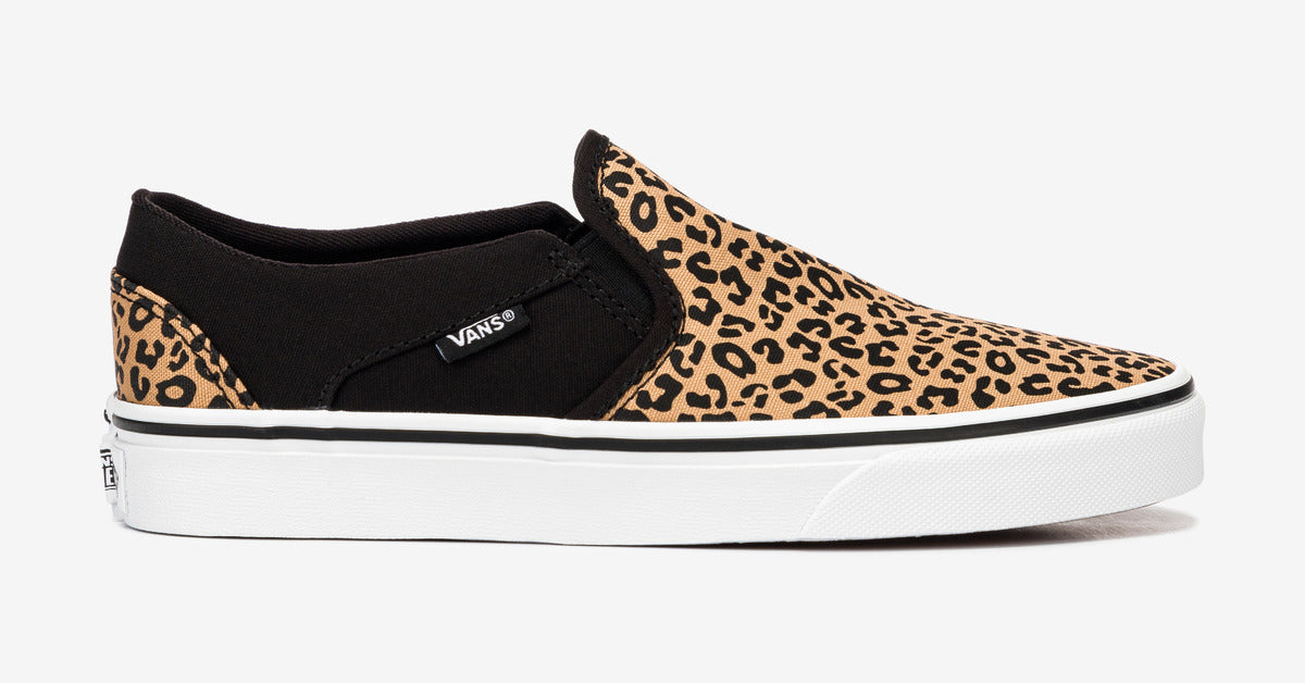 Vans Womens WN Asher Checkers Black/White Trainers Black/White detail view