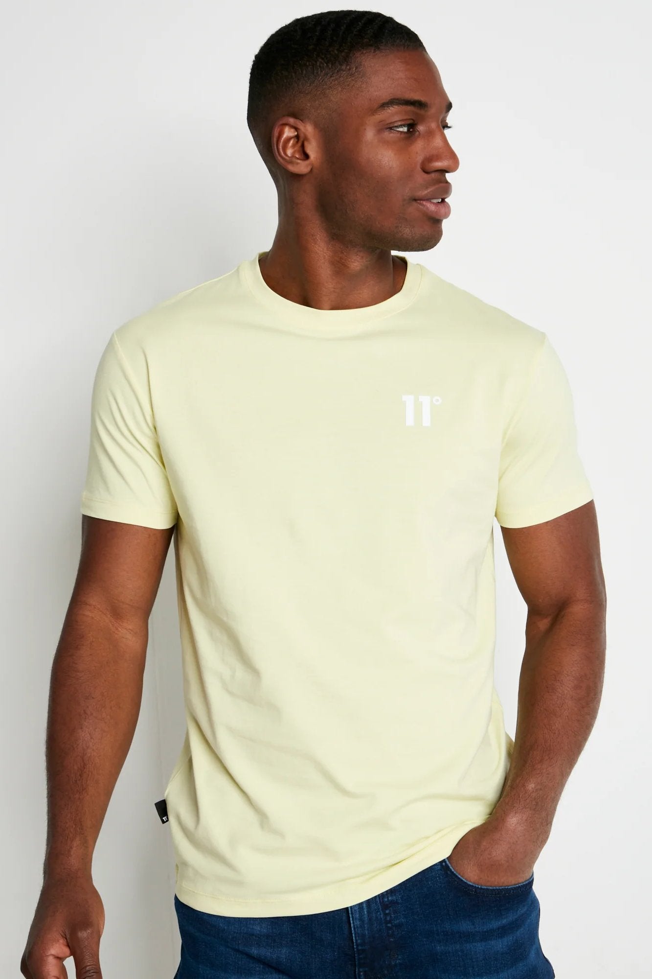Mens Core Muscle Fit Yellow Sherbet T-Shirt