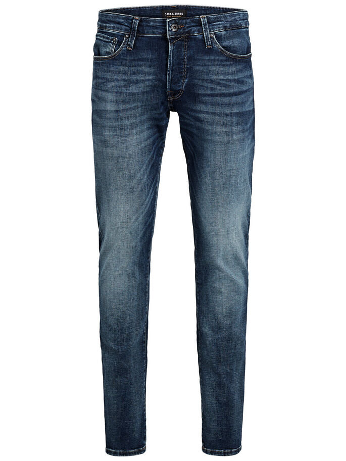JACK & JONES Glenn Icon 057 Slim Fit Jeans BLUE DENIM back view