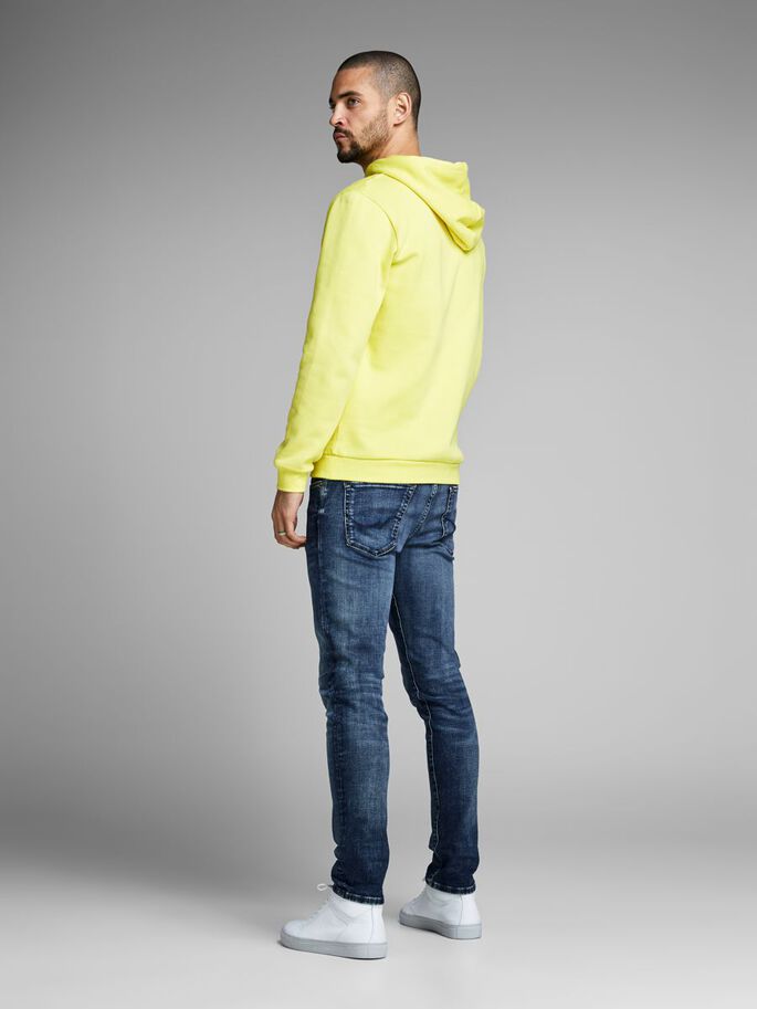 JACK & JONES Glenn Icon 057 Slim Fit Jeans BLUE DENIM model front view