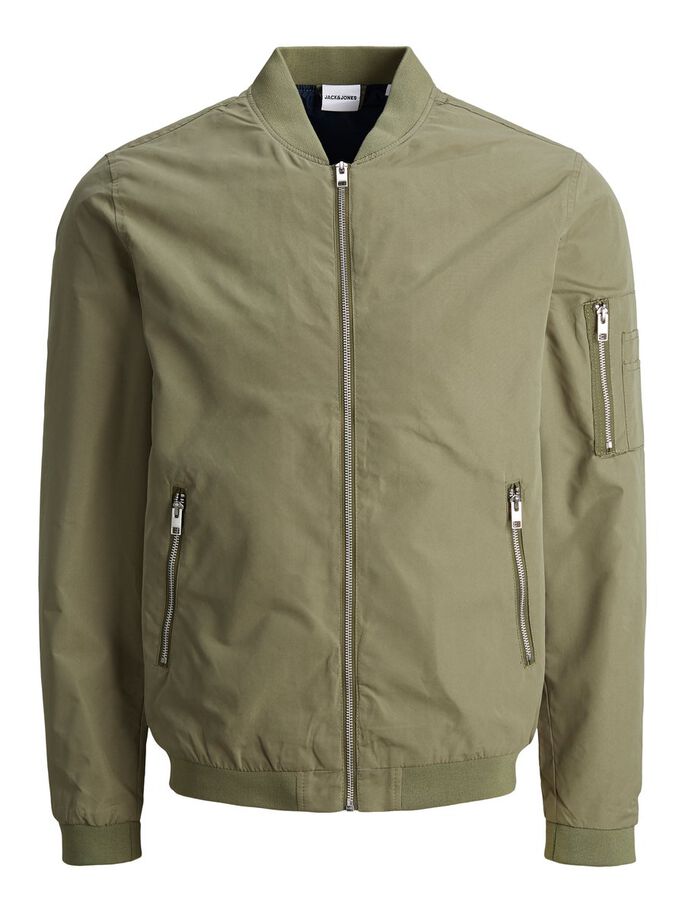 JACK & JONES Rush Bomber Dusky Green Dusky Green model front view