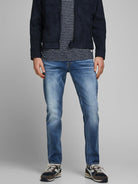 Jack & Jones Mike 411 comfort fit blue jeans front view