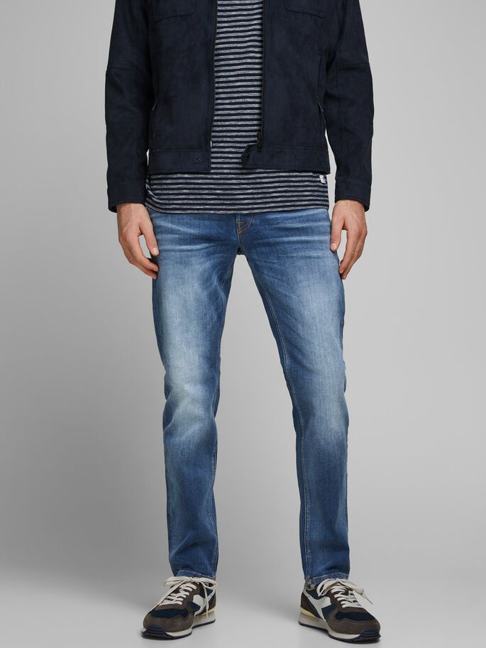Jack & Jones Mike 411 comfort fit blue jeans front view