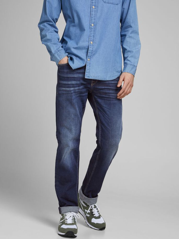 JACK & JONES Clark 278 Straight Leg Jeans BLUE front view