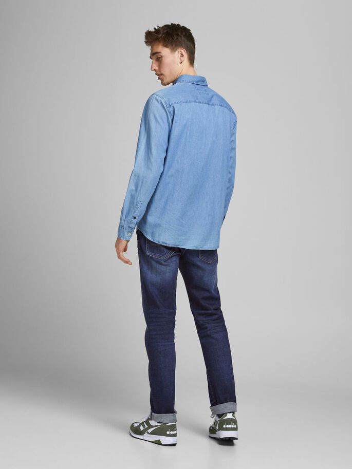 JACK & JONES Clark 278 Straight Leg Jeans BLUE back view