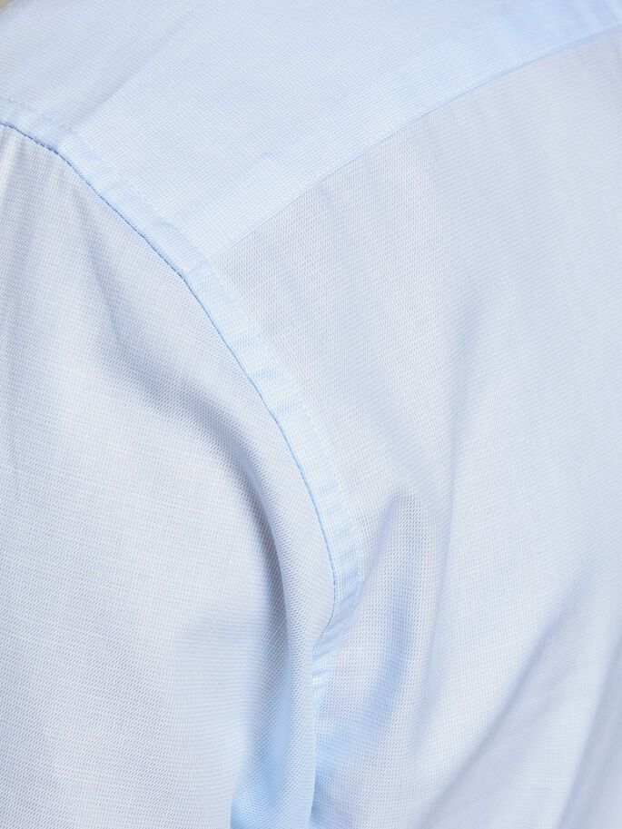 Men's Slim Fit Royal Shirt Long Sleeve/Blue/Cashmere Blue-Shoulder View