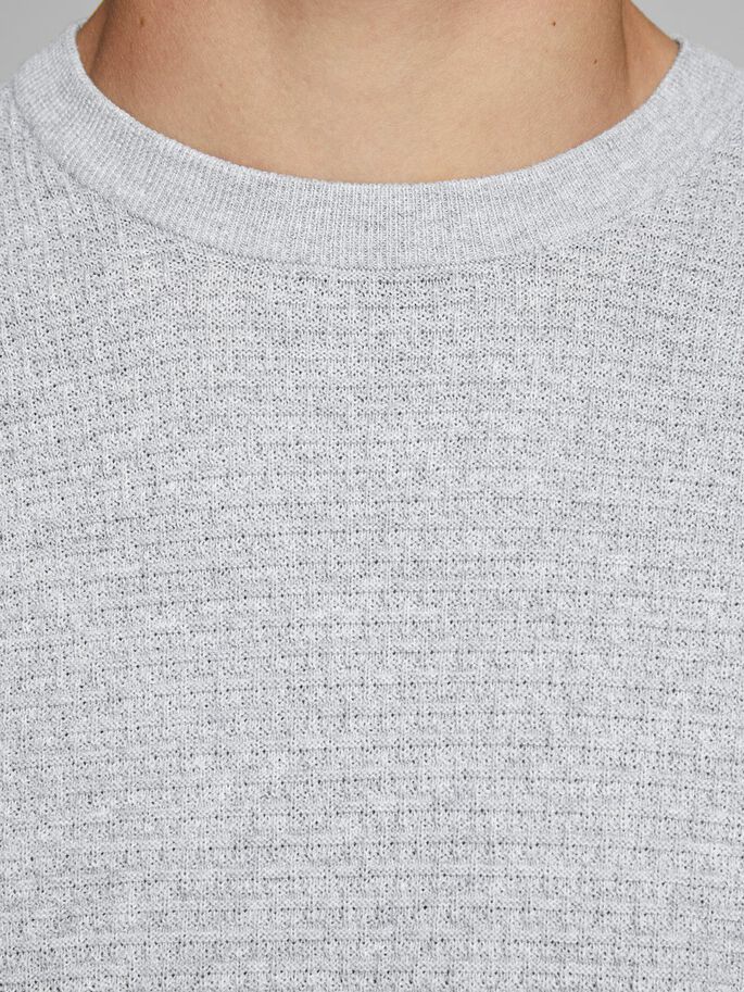 JACK JONES PREMIUM Camp Structure Crew Knit White alternate view