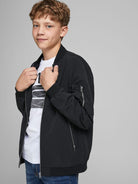 Jack Jones Youths Rush Youths Bomber Jacket Black side view