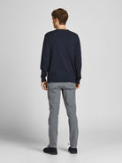 JACK JONES PREMIUM Ray Cashmere Crew Knit Peacoat side view