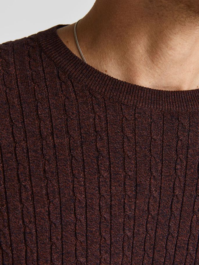 JACK JONES PREMIUM Winter Cable Crew Knit Maritime Blue alternate view