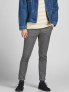 JACK JONES PREMIUM Marco Fury AKM Drizzle Chinos Drizzle front view