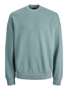 JACK JONES PREMIUM Kam Sweat Crew Neck Stormy Sea model back view