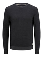 JACK & JONES Atlas Knit Crew Neck Dark Grey Melange Dark Grey Melange detail view